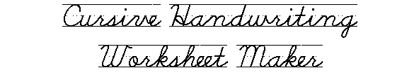 Cursive Handwriting Practice